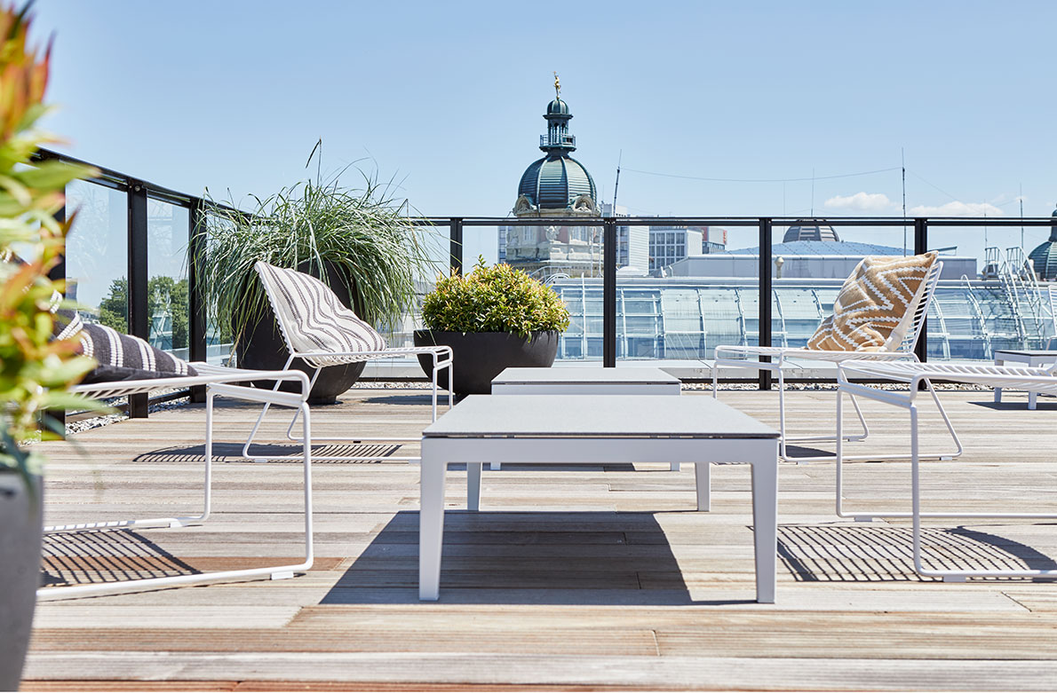 Bürokonzept Dachterrasse - Interior Design Hamburg